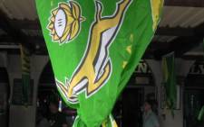 A Springbok flag at a pub in Sunninghill during the rugby championship game between South Africa and New Zealand on 14 September 2013. Picture: Reinart Toerien/EWN