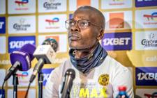 Kaizer Chiefs Coach Arthur Zwane at a 18 June 2021 press conference ahead of the CAF Champions League match against Wydad Casablance on Saturday. Picture: Twitter/@KaizerChiefs