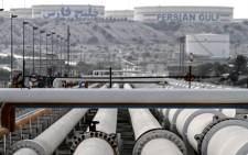 FILE: A picture shows export oil pipelines at an oil facility in the Khark Island, on the shore of the Gulf, on 23 February, 2016. Picture: AFP.