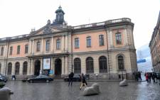 FILE: The old Stock Exchange Building, home of the Swedish Academy in Stockholm. The Swedish Academy, a council of authors and linguists tasked with furthering the Swedish language, is responsible for awarding the Nobel Prize for literature. Picture: AFP.