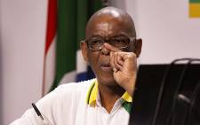 ANC secretary-general Ace Magashule noting questions at an ANC press briefing on 22 January. Picture: Kayleen Morgan/EWN.