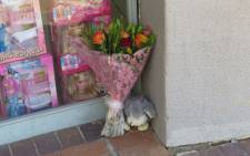 Flowers laid outside entrance 4 of Northgate Mall where the body of Klara Göttert’s body was found. Picture: Louise McAuliffe/EWN