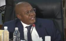 Former Eskom CEO Brian Molefe appears at the state capture inquiry on 15 January 2021. Picture: SABC/YouTube