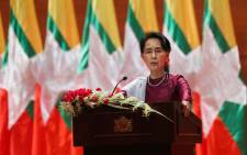Myanmar leader Aung San Suu Kyi. Picture: AFP