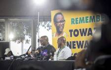 ANC secretary general Gwede Mantashe pictured (L) during a press conference at the ANC’s 54th national conference on 16 December 2017. Picture: Thomas Holder/EWN. 