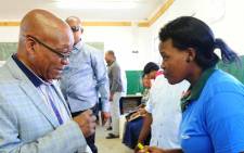 President Jacob Zuma arrived at the voting station in Nkandla where he voted on 7 May 2014. Picture: GCIS.