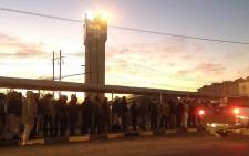 Hundreds of mineworkers going back at work at Lonmin's Rowland shaft in Marikana on 25 June 2014. Picture: Govan Whittles/EWN