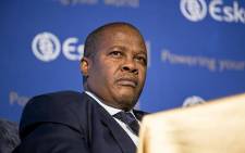 FILE: Eskom CEO Brian Molefe looks on after tearing up following a discussion of former Public Protector Thuli Madonsela's 'State of Capture' report findings during a press conference in Johannesburg on 3 November 2016. Picture: Reinart Toerien/EWN.