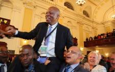 Newly elected Johannesburg Mayor Herman Mashaba celebrates his victory.  Picture: Christa Eybers/EWN