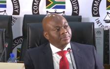 A YouTube screengrab of Edwin Sodi, the director of Blackhead Consulting, testifying before the state capture commission in Johannesburg on 7 August 2020. 