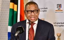 FILE: Minister of Higher Education, Science, and Innovation, Blade Nzimande, briefing the media on 30 June 2021. Picture: Boikhutso Ntsoko/Eyewitness News