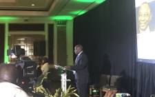 Cyril Ramaphosa is addressing the country's economic recovery plan at a gathering of the Black Business Council on 19 April 2017. Picture: Clement Manyathela/EWN.