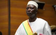 FILE: Transition Mali President Bah Ndaw is seen during his inauguration ceremony at the Centre International de Conferences de Bamako in Bamako on 25 September 2020. Picture: AFP.