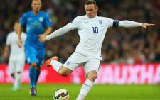 England captain Wayne Rooney celebrated his 100th England cap with a goal from a penalty against Slovenia during the Euro 2016 qualifiers on 15 November 2014. Picture: Official England Football Team Facebook page.