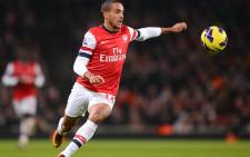 Arsenal forward Theo Walcott is still recovering from a ruptured anterior cruciate ligament. Picture: Official Arsenal FC Facebook Page