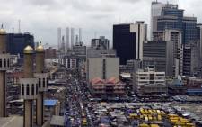 Nigeria’s commercial capital of Lagos. Picture: AFP.