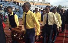 Thandeka Moganetsi and Cwayita Rathazwayo were laid to rest in the New Roodepoort Cemetery in Soweto on 25 February. Picture: Masego Rahlaga/EWN. 