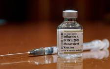 A file picture showing the vaccine against influenza A (H1N1) virus (swine flu) in Mexico City. Picture: AFP
