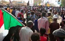 People march during a demonstration calling for civilian rule and denouncing the military administration, in the south of Sudan's capital Khartoum on February 10, 2022. Picture:AFP.