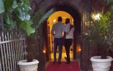 Eyewitness News journalistsClement Manyathela & Victor Magwidze present themselves as a gay couple at the entrance of The Lake Restaurant in Brakpan. Picture: Louise McAuliffe/EWN.