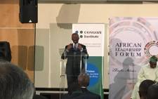 Former president Thabo Mbeki speaking at the African Leadership Forum in Boksburg on the East Rand. Picture: Pelane Phakgadi/EWN.