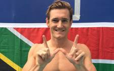 Cameron van der Burgh broke the world record in the 50 meter breaststroke at the Fina World Championships in Russia on 4 August 2015. Picture: @CameronvdBurgh via Twitter.