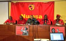 FILE: Numsa's Irvin Jim (C) at a media briefing on 24 April 2018. Picture: EWN