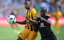 William Twala of Kaizer Chiefs is challenged by Thabo Matlaba of Orlando Pirates during the Absa Premiership match between Orlando Pirates and Kaizer Chiefs on 30 January 2016 at Willowmoore Park. Picture: BackpagePix/Sydney Mahlangu.
