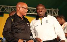 ANC president Jacob Zuma and his deputy Cyril Ramaphosa on the last day of the ANC’s Mangaung conference on 20 December, 2012. Picture: Taurai Maduna/EWN