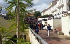 Students gather at Stellenbosch University during an open dialogue to discuss issues of transformaion on 15 April 2015. Picture: iWitness.