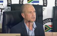 A screengrab of former managing director of rail at Hatch, Henk Bester, appearing at the state capture inquiry in Johannesburg on 20 October 2020. Picture: SABC/YouTube