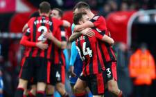Bournemouth players celebrate after a victory over Arsenal. on Sunday 14 January 2017. Picture: Twitter/@afcbournemouth