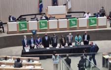 Councillors are sworn in during the council sitting of the City of Tshwane on 23 November 2021. Picture: @CityTshwane/Twitter