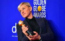 FILE: US actress and TV host Ellen DeGeneres poses in the press room with the Carol Burnett award during the 77th annual Golden Globe Awards on 5 January 2020, at The Beverly Hilton Hotel in Beverly Hills, California. Picture: AFP