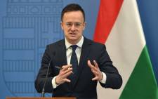 Hungary's Minister of Foreign Affairs and Trade Peter Szijjarto gives a joint press conference with the British Foreign Minister (not in picture) following talks in Budapest on 2 March 2018. Picture: AFP.