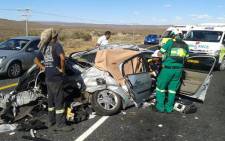 FILE: Two people have been killed and four others including three children have been injured in crash on the N1. Picture: SA Paramedics via Twitter.