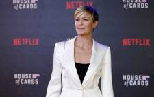 US actress Robin Wright poses for photographers on the red carpet ahead of the world premiere of the television series ‘House of Cards - Season 3 Episode 1’ in London on 26 February, 2015. Picture: AFP.