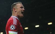 FILE. Manchester United's Wayne Rooney celebrates his goal against CSKA Moscow in the Champions League on 3 November 2015. Picture: Manchester United Facebook page.
