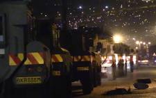 Army truck line up before entering Alexandra Township. Violence broke out yet again on Friday 9 May 2014. Picture:Vumani Mkhize/EWN