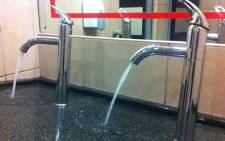 Running water from bathroom taps. Picture: Clare Matthes/EWN.
