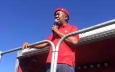 EFF leader Julius Malema addresses Hammanskraal residents. Picture: Masa Kekana/EWN.