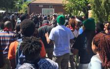 Stellenbosch University students during the Fees Must fall protests. Picture: Monique Mortlock/EWN.
