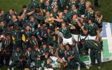 The Springboks celebrate victory in the 2007 Rugby World Cup final. Picture: Supplied