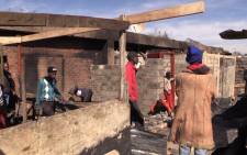 Alexandra residents are trying to rebuild their homes after 120 shacks burnt. Picture: Kgothatso Mogale/EWN