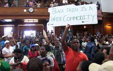 UCT #Fees2017 protesters occupy Upper Campus of the University of Cape Town. Picture: Anthony Molyneaux/EWN
