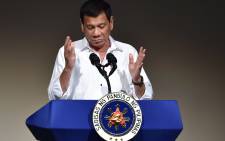 FILE: Philippines' President Rodrigo Duterte. Picture: AFP
