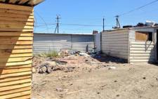The shack where the body of a young girl was found has since been demolished by community members. Picture: Mia Spies/EWN.