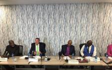 International Federation of Christian Churches leaders at a media briefing on 12 April 2022. Picture: Mbhele Buhle/Eyewitness News
