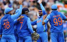 The Indian cricket team celebrate. Picture: AFP 