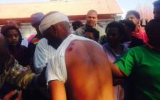 Police used rubber bullets to disperse angry parents outside a Roodepoort Primary School on 18 August 2015. Picture: Ziyanda Ngcobo/EWN. 
